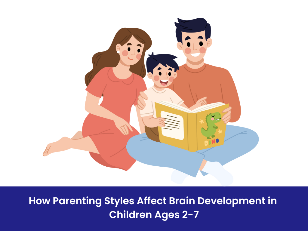 parents reading book to his kid