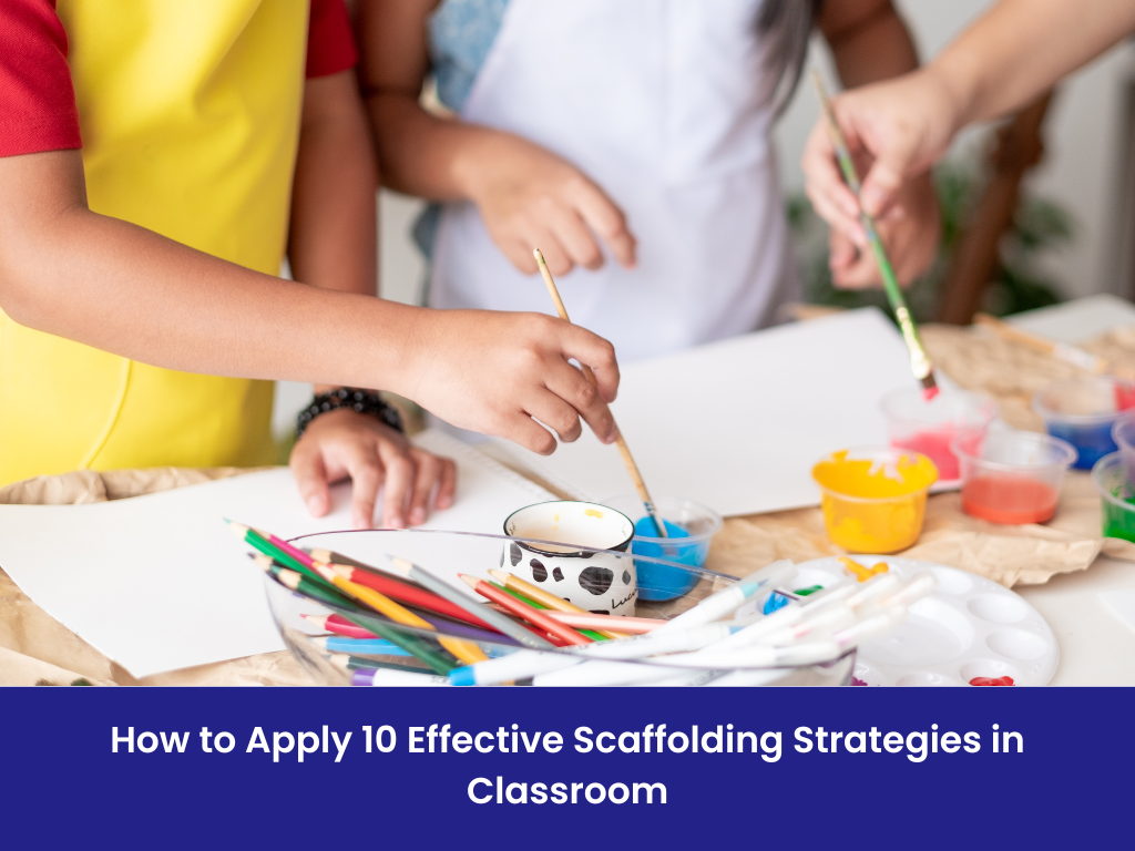 school kids doing painting